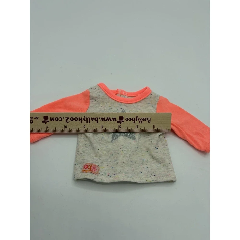 Our Generation Doll Shirt‎ Gray Pink Coral Star